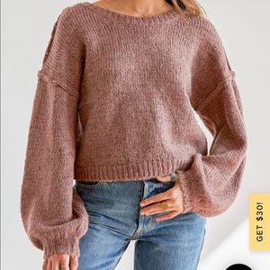 Lulus bell sleeve Cropped sweater